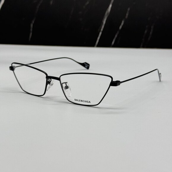 NEW BALENCIAGA BB0091O 001 CAT EYE BLACK WOMEN EYEGLASSES BALENCIAGA - Picture 1 of 9
